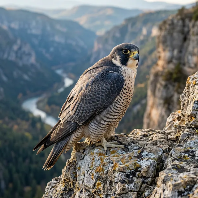 Birds of prey in a natural habitat.